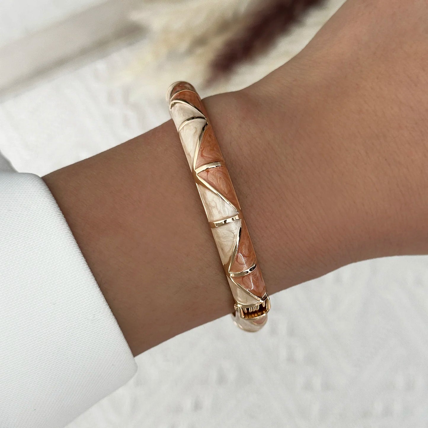Round Bangles Exaggerated Geometric Wide Cuff Bracelets Hip Hop