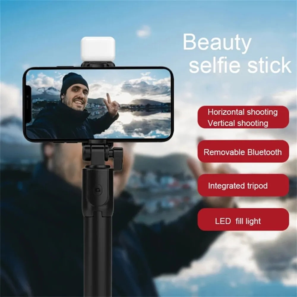 Portable Bluetooth Selfie Stick Tripod Holder with Remote