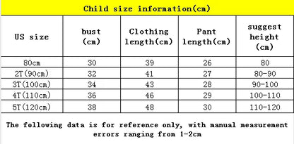 Children Sleeping Baby Girl Pajamas Set