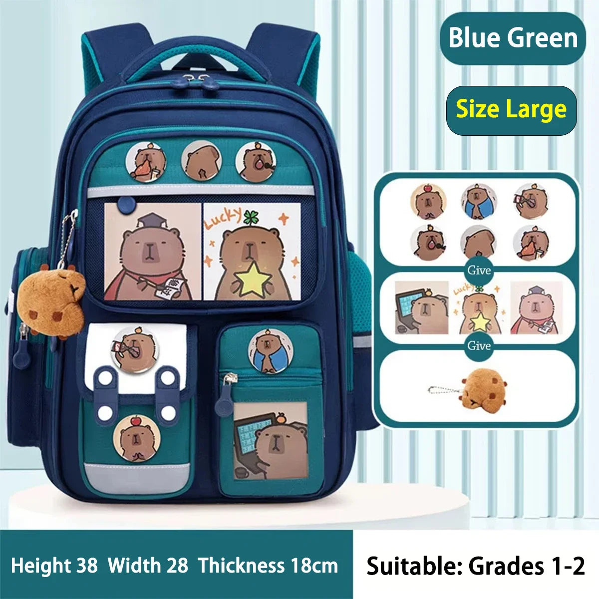 Capybara Waterproof Backpack Large Capacity Backpack