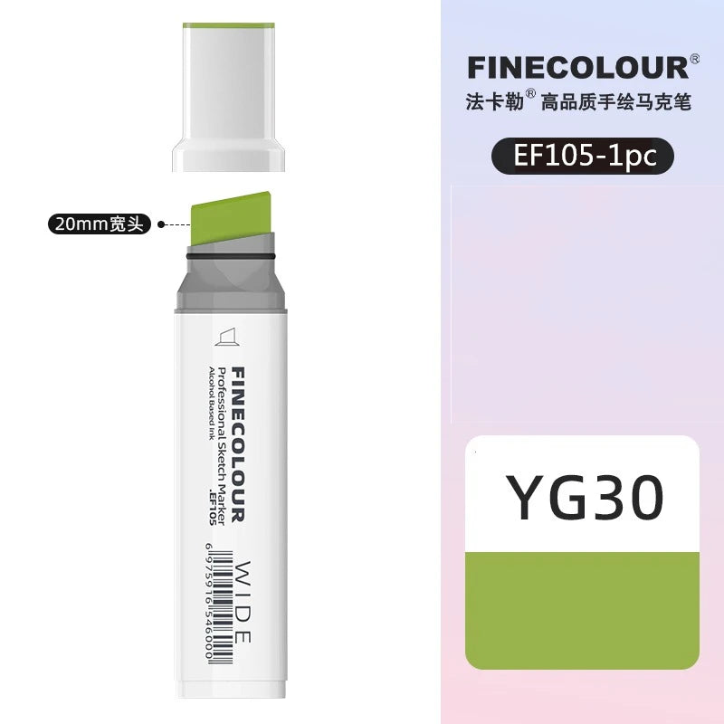Finecolour 20mm Wide Markers Alcohol Line Sketching Art Markers Pen