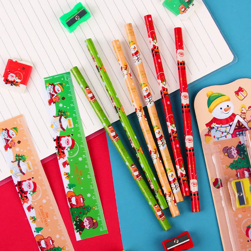 5pcs/Set Cute Cartoon Pencil Stationery Set