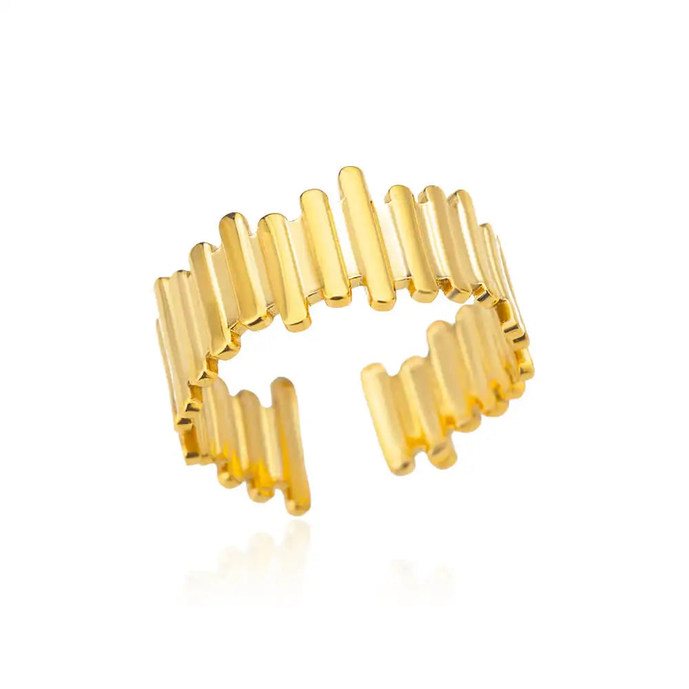 خواتم من الفولاذ المقاوم للصدأ على شكل زهرة من الزركون الأبيض