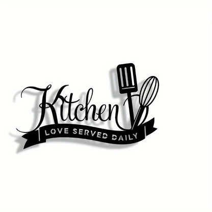 Elegant Minimalist Metal Kitchen Sign