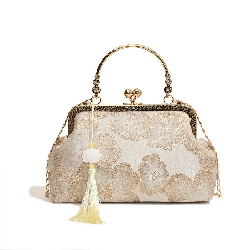 Chinese Style Shoulder Elegant Handbag Retro Small Square Bag