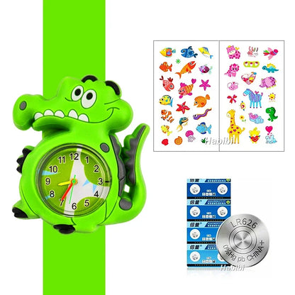 Slap Bracelet Clock Cartoon Kids Watches