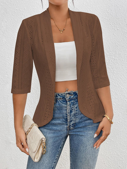 Casual Open Front Jacket