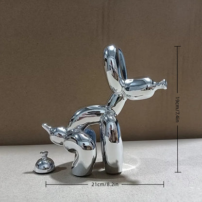 Modern Art Squat Balloon Dog Animal Decorative Statue