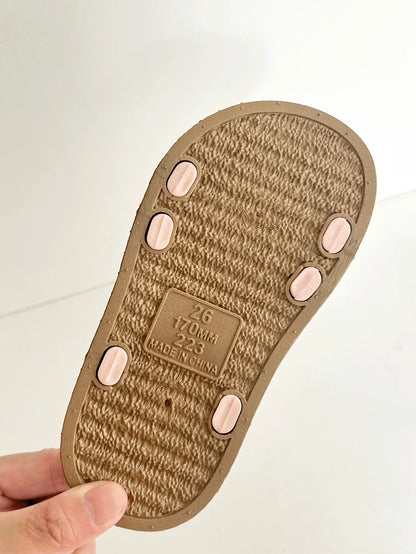 Breathable bow decoration suitable for indoor anti-slip, cartoon Sandals