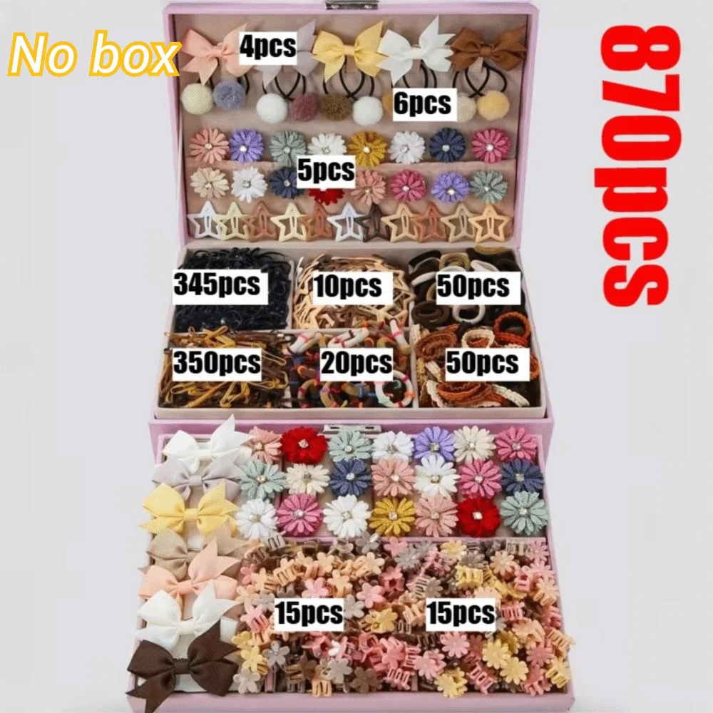 Bow High Elastic Hair Accessories Set No Hurt Hair Colorful Girls Hair Bands