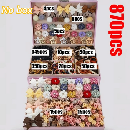Bow High Elastic Hair Accessories Set No Hurt Hair Colorful Girls Hair Bands