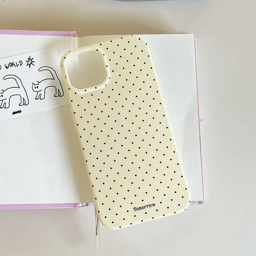 Polka Dot Small Fresh Mobile Phone Case for iPhone Ultra Slim Shockproof Cover