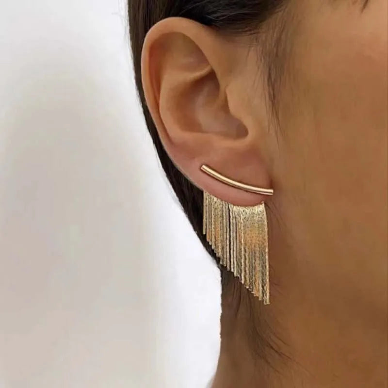 Long Statement Tassel Earrings