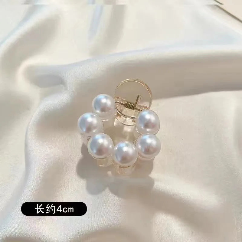 Simulated Pearl Hair Claws Hair Clips