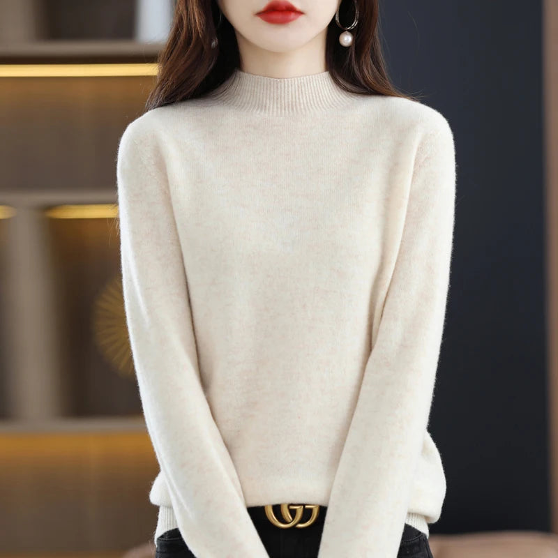 Wool Half-neck Cashmere Sweater