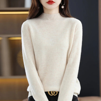 Wool Half-neck Cashmere Sweater