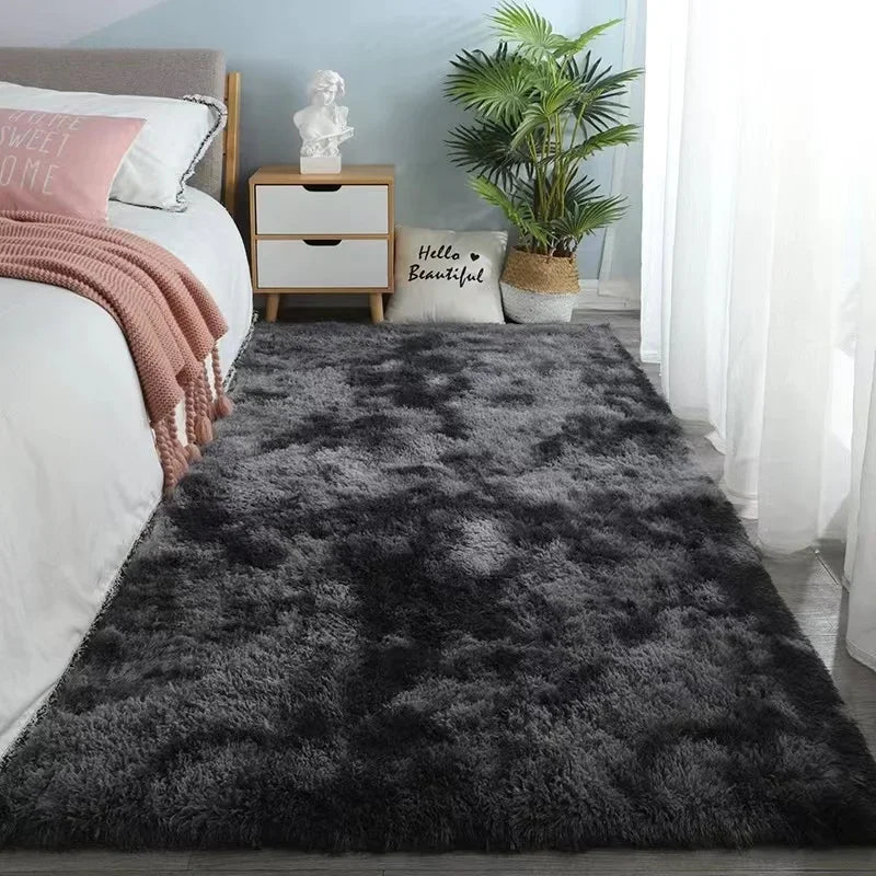 Gray Carpet for Living Room Plush Rug