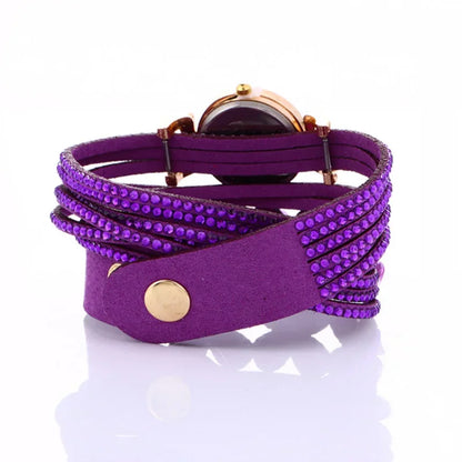 White Chimes Leather Bracelet Watches