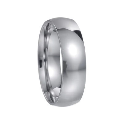 6MM Stainless Steel Classic Gold Rings