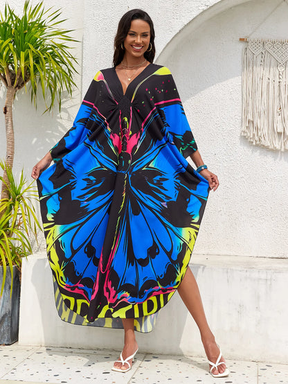 Stylish Caftans Plus Size Beach Cover Up Swimsuit Dresses