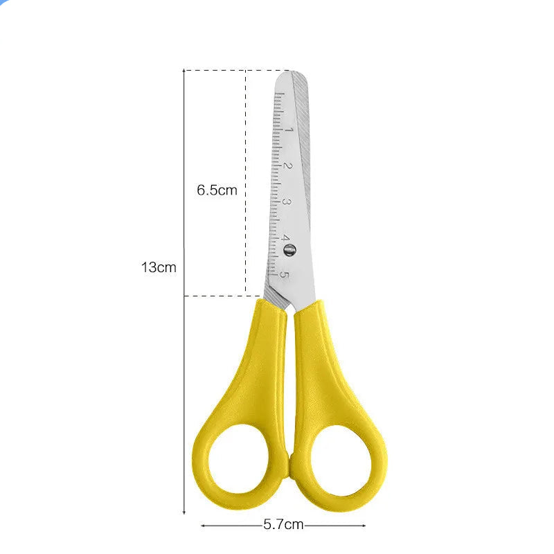 Graduated Student Scissors DIY Handmade Scissors Safety Ruler