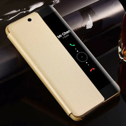 Smart View Case For Huawei Auto Sleep Wake Up Flip Cover Phone