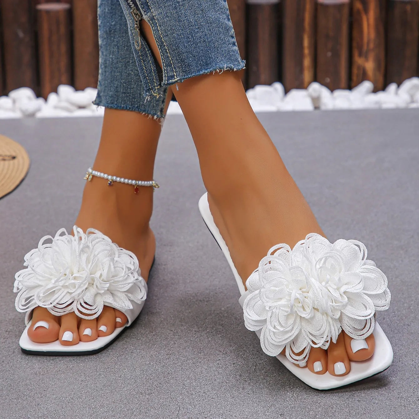 Flower Flat Slippers