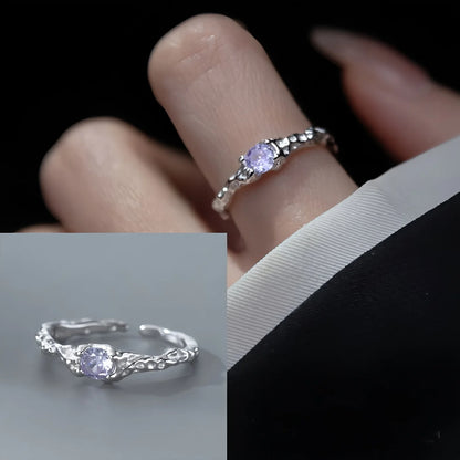 925 Sterling Silver Retro Geometric Asymmetric Rings