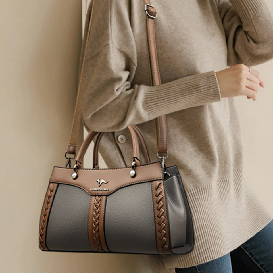 Luxury Multi Layered High Quality Soft Leather Messenger Bag