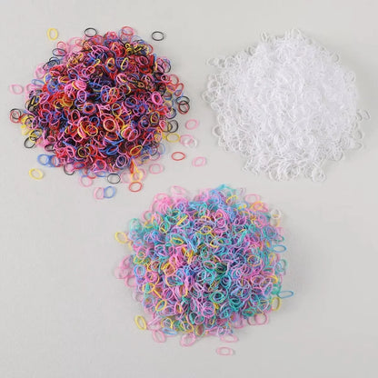 1500PCS Disposable Rubber Band Hair Ties Colorful Holder Hair Accessories