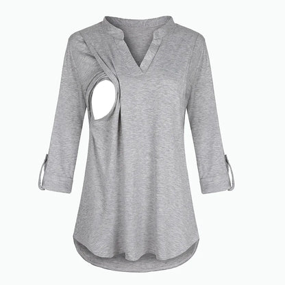 Maternity Breastfeeding T-shirt  Long Sleeve Pregnant