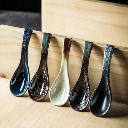 13cm Japanese Ceramic Soup Spoon