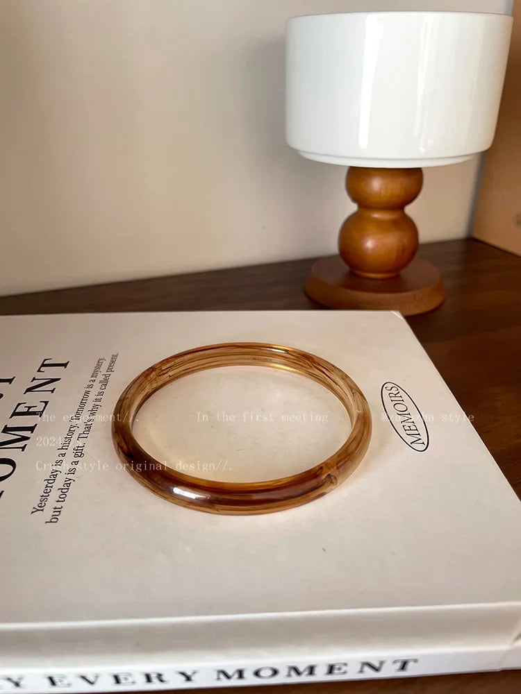 Geometry Wide-edge Dark Grain Bracelets