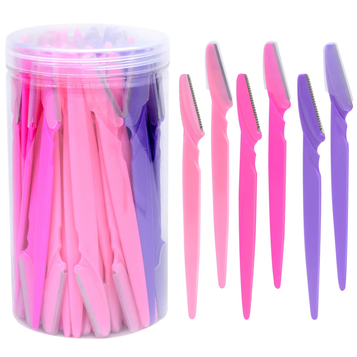 30Pcs/Bottle Eyebrow Razors With Container Facial Eye Brow Trimmer