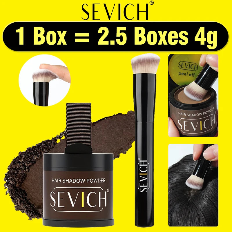 Hairline Shadow Powder Kit With Brush 10g Black Root Cover Up Instant Hair Line Powder Hair Concealer Repair Fill In Hair