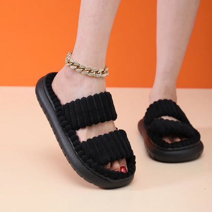 Home Open-Toe Cross Slippers