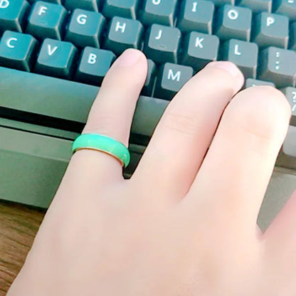Unique Emerald Color Stainless Steel Rings