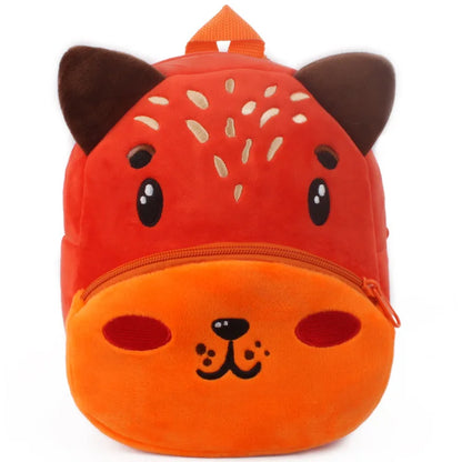 3D School Bags Cartoon Print Plush Kids Backpack Kindergarten Mini Bag