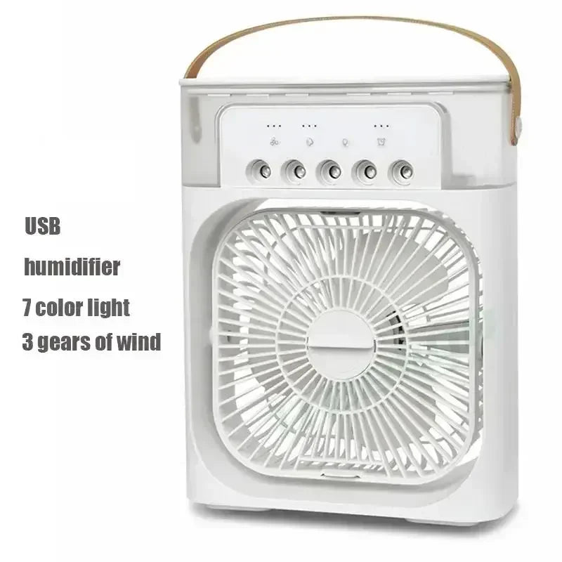 3 In 1 New Fan AIr Conditioner Household Small Air Cooler LED Night Light Portable