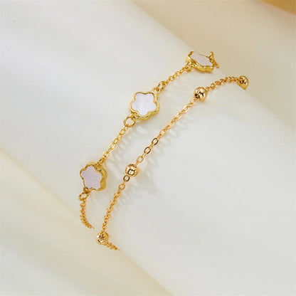 5 Leaf Flower Anklet Bracelet