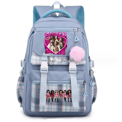 Katseye Funny Print Mochila Book Bags