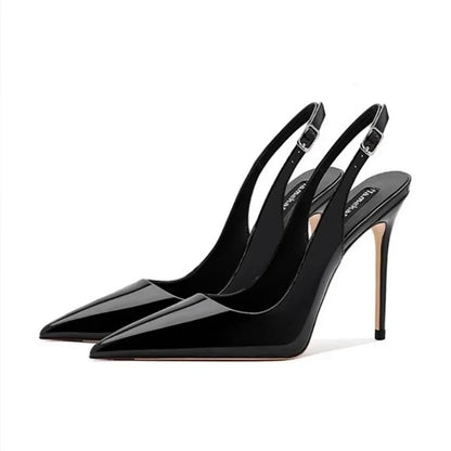 Sexy ultra-high heels leather shoes