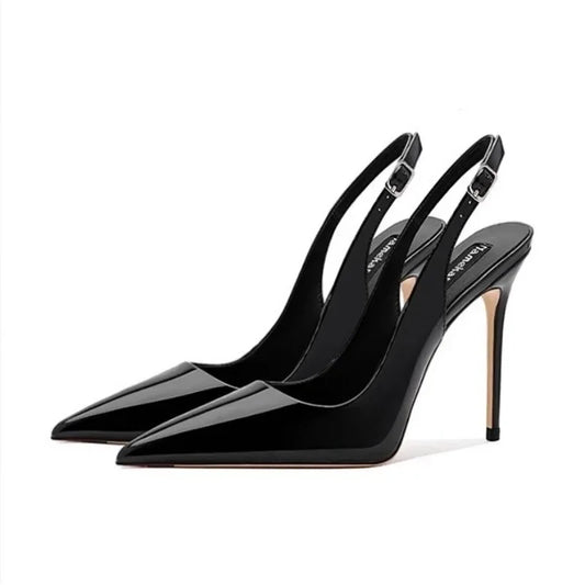 Sexy ultra-high heels leather shoes