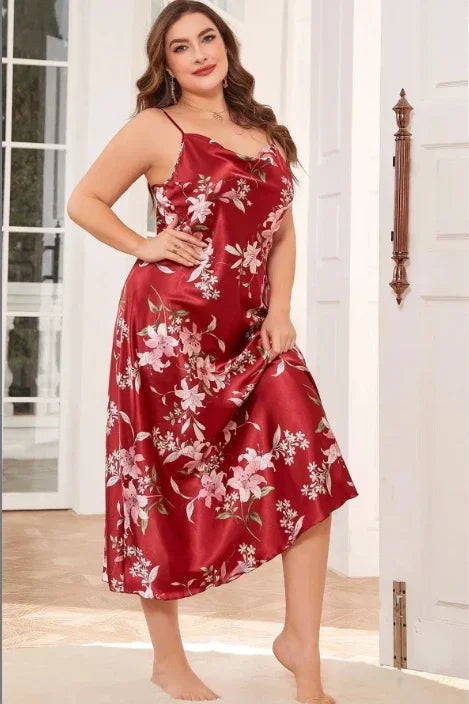 Ice silk sleepwear imitation silk sexy