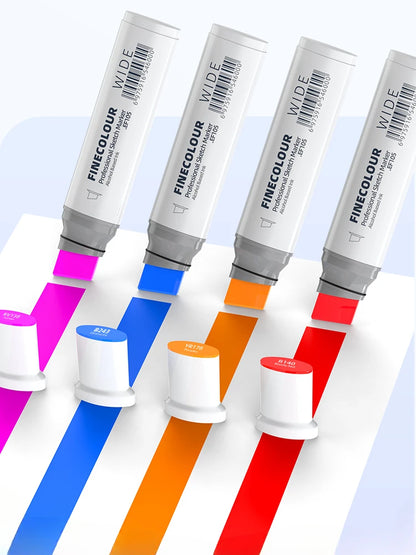 Finecolour 20mm Wide Markers Alcohol Line Sketching Art Markers Pen