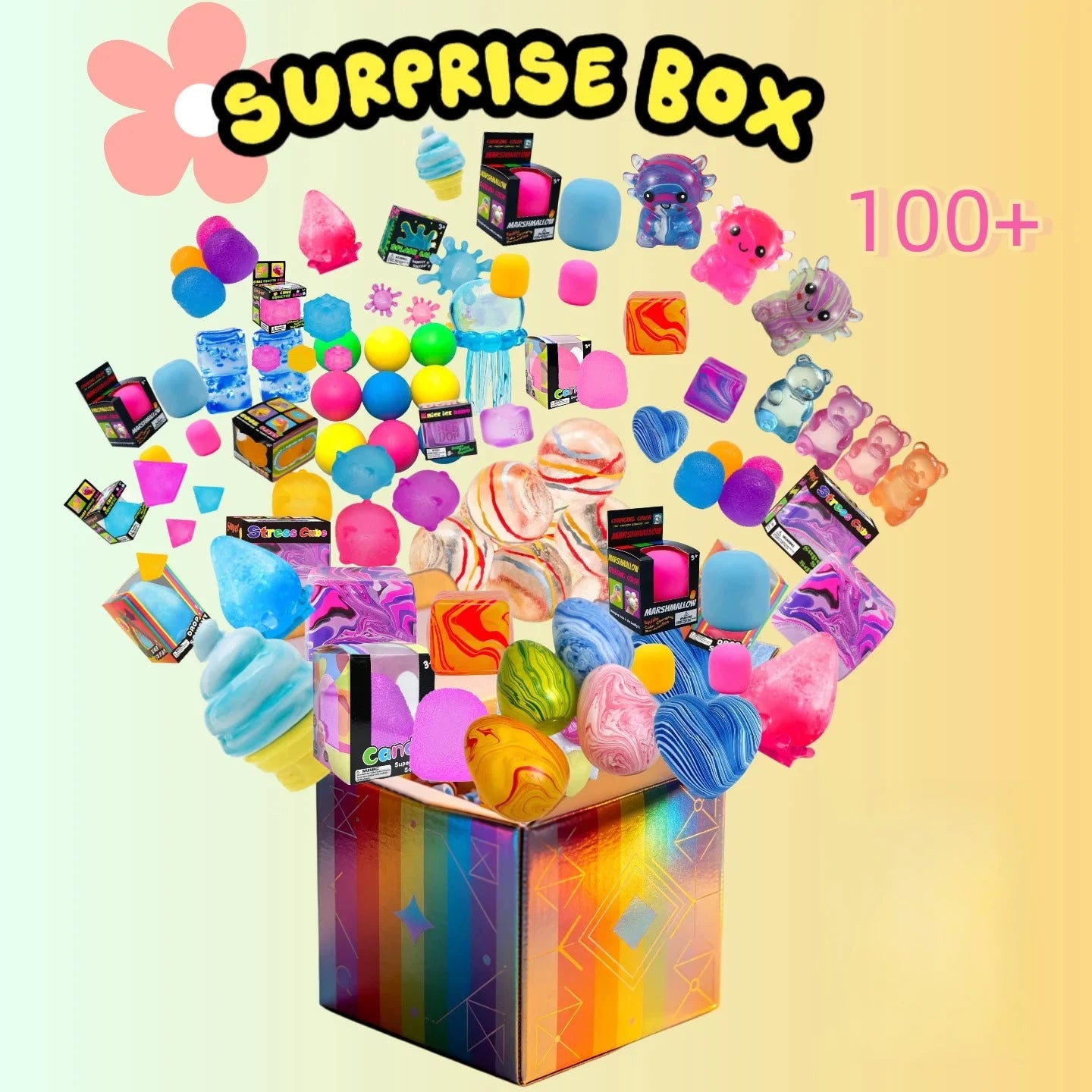 100+ Pieces Assorted Squishy Figures Blind Box Surprise Toy