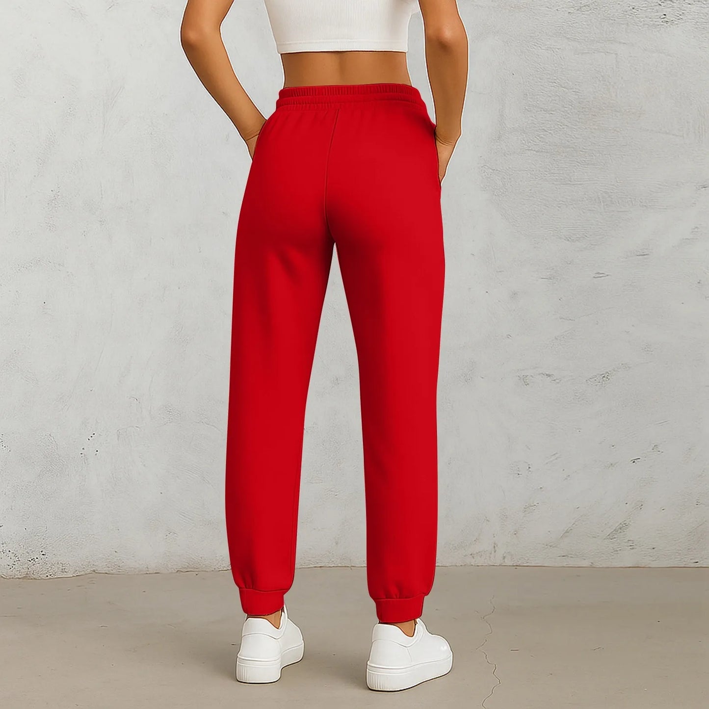 Straight Leg Elastic Waist Pants