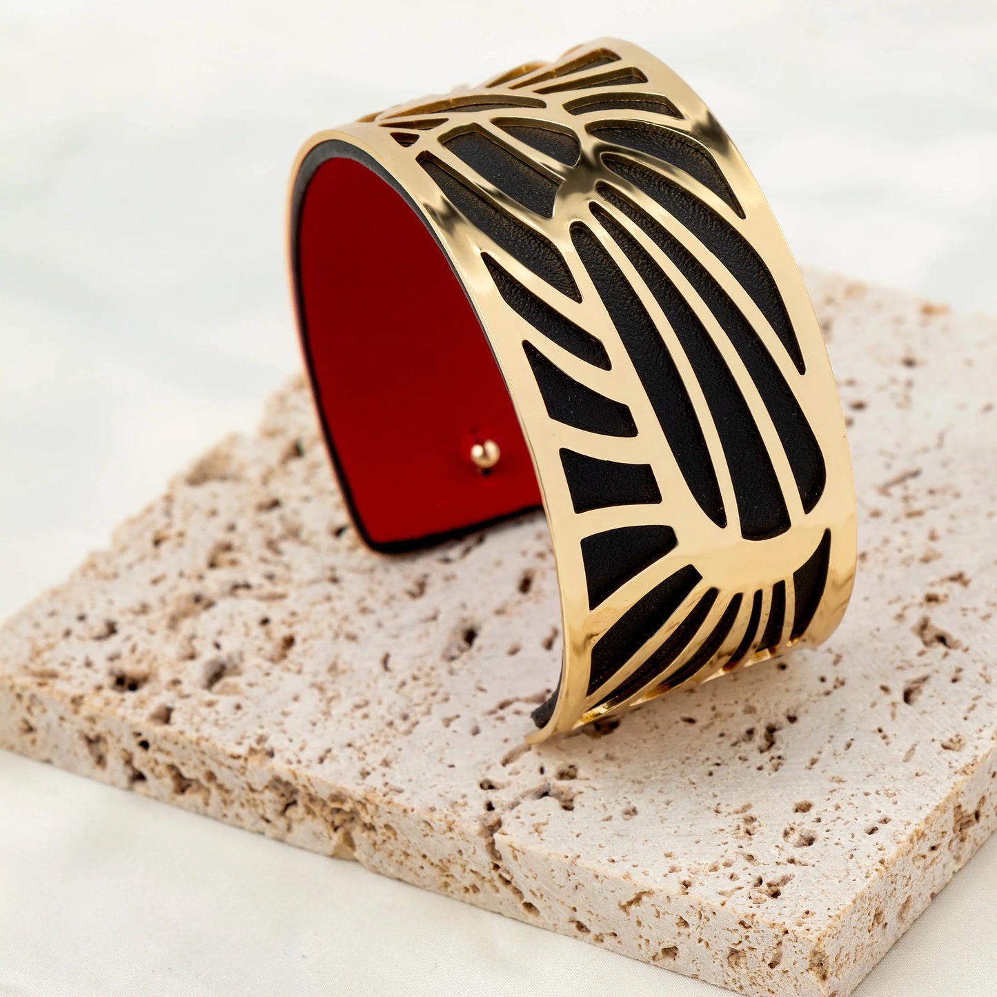 1 set of C-shaped stainless steel gold-plated silver hypoallergenic bracelet