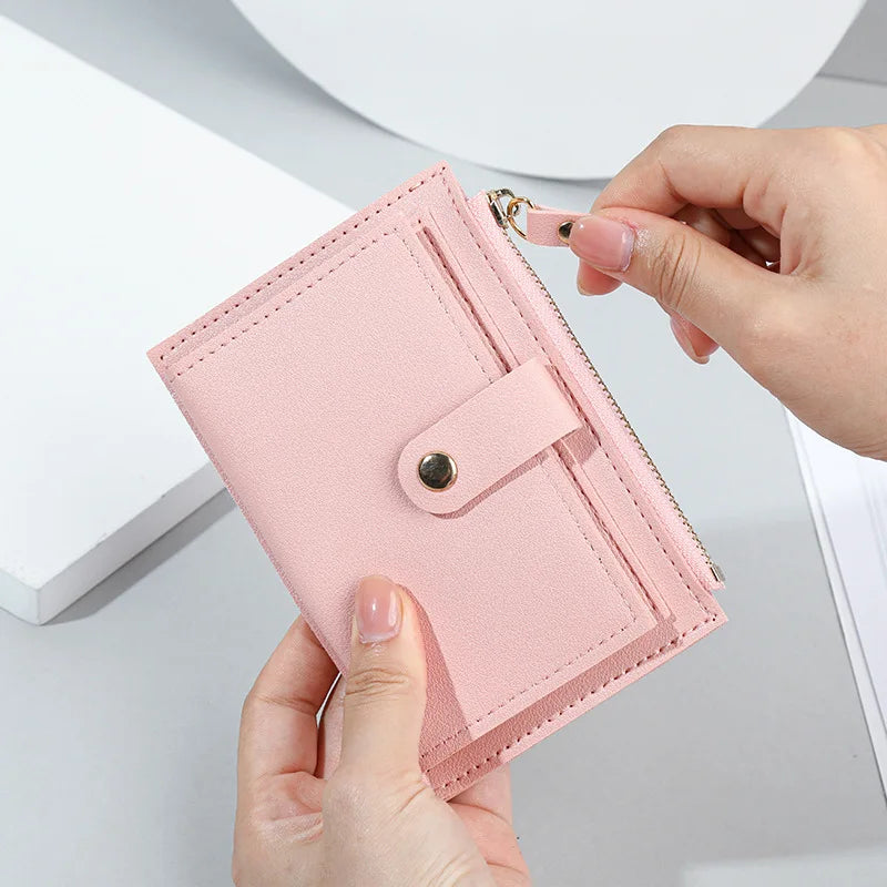 Leather Mini Multi-Cards Holder Short Wallets