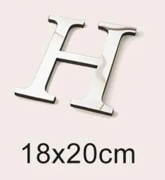 20cm Big Size 3D English Letters Acrylic Mirror